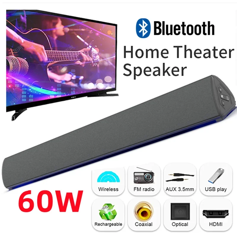 Home Cinema Wireless Speakers - 60W Bezprzewodowy telewizor PC Soundbar Głośnik