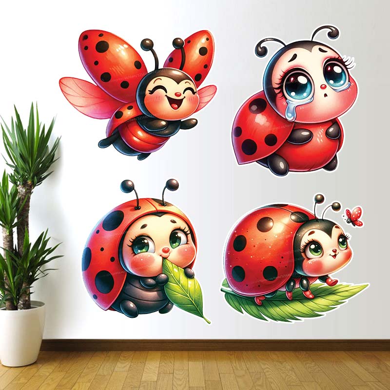 Home Cinema Wall - Cute Cartoon biedronka naklejki ścienne sypialnia