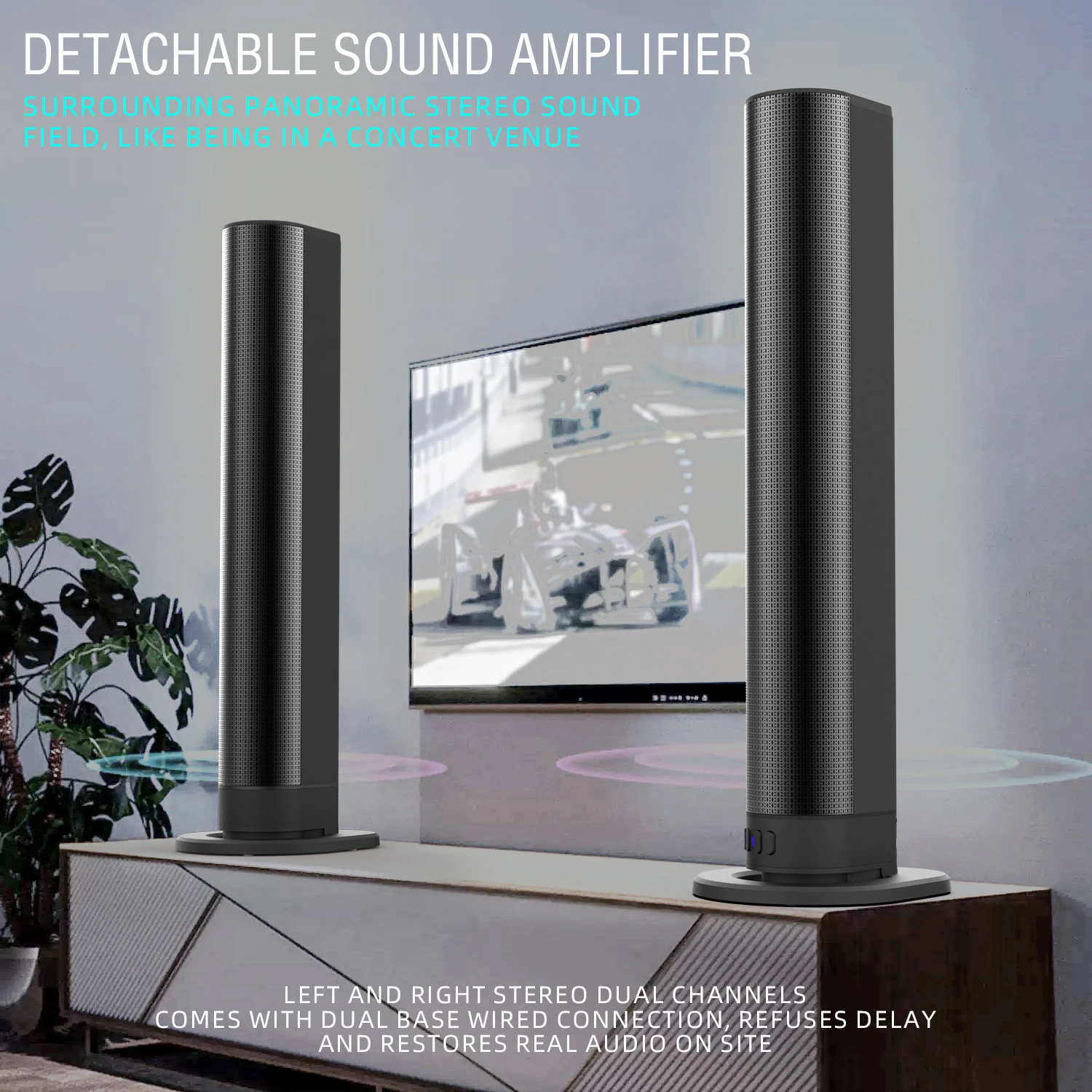 Home Cinema Wireless Speakers - Soundbar FM TV Głośniki Bluetooth Połączenia