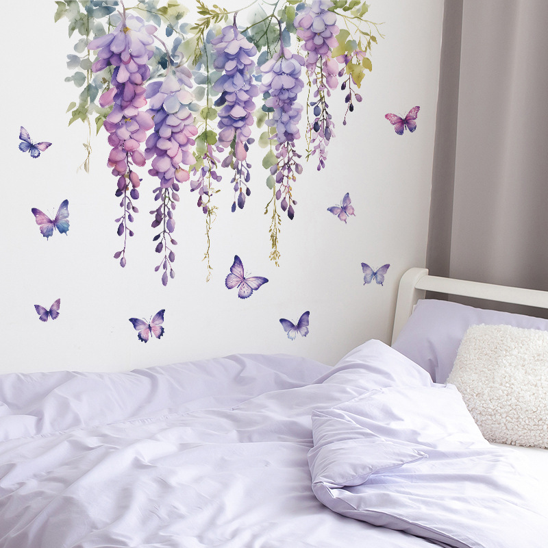 Fioletowe Kwiaty Motyle Naklej – Home Cinema Wall recenzja i cena