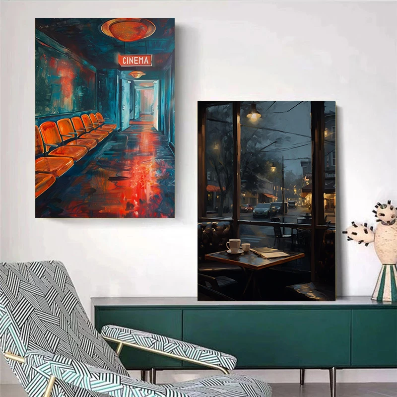 1 szt. bezramowy plakat Moody  – Home Cinema Wall recenzja i cena