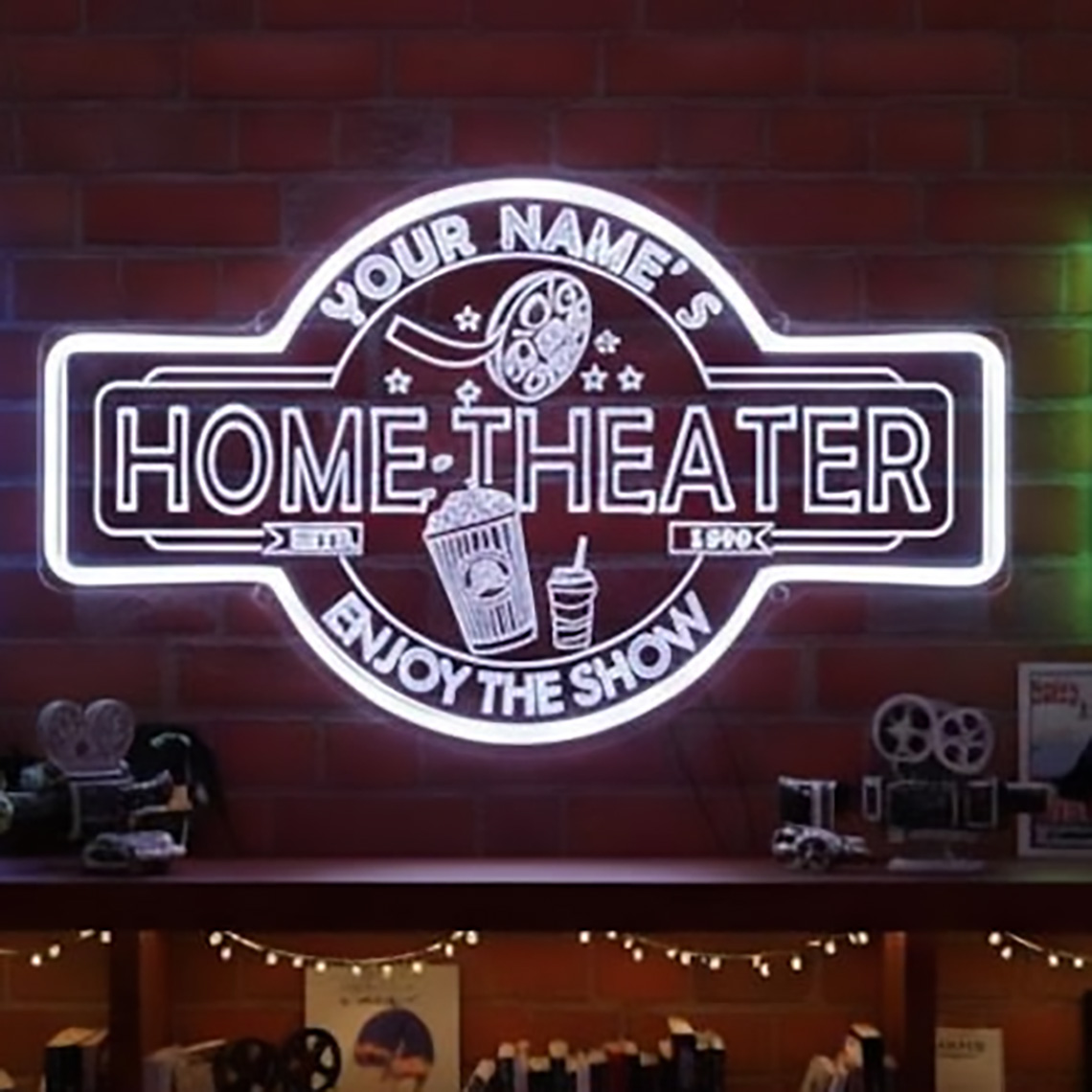 Personalizowany neonowy szyld  – Home Cinema Wall recenzja i cena