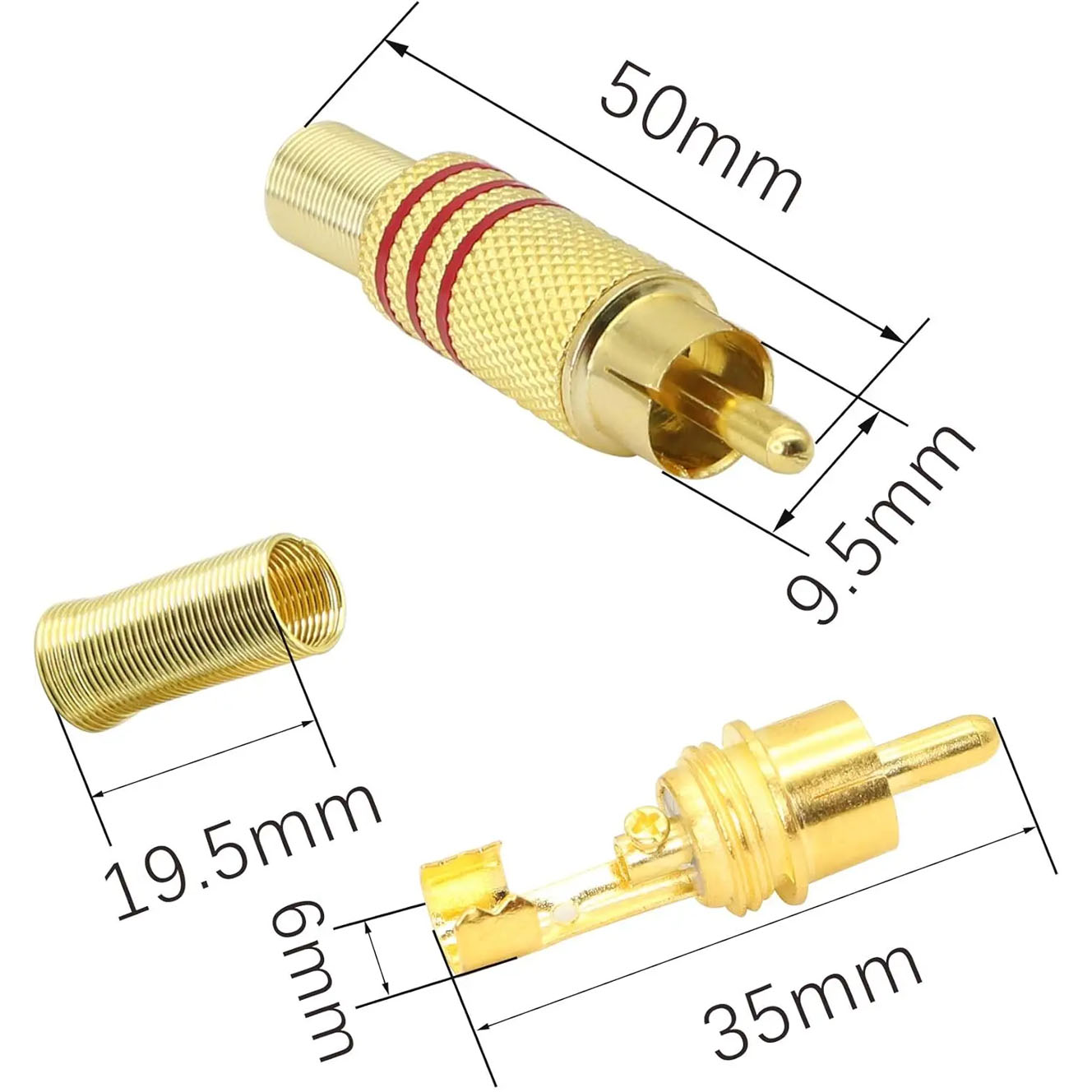 4 SZT. Złącze RCA pozłacane, d – Home Cinema Installation recenzja i cena